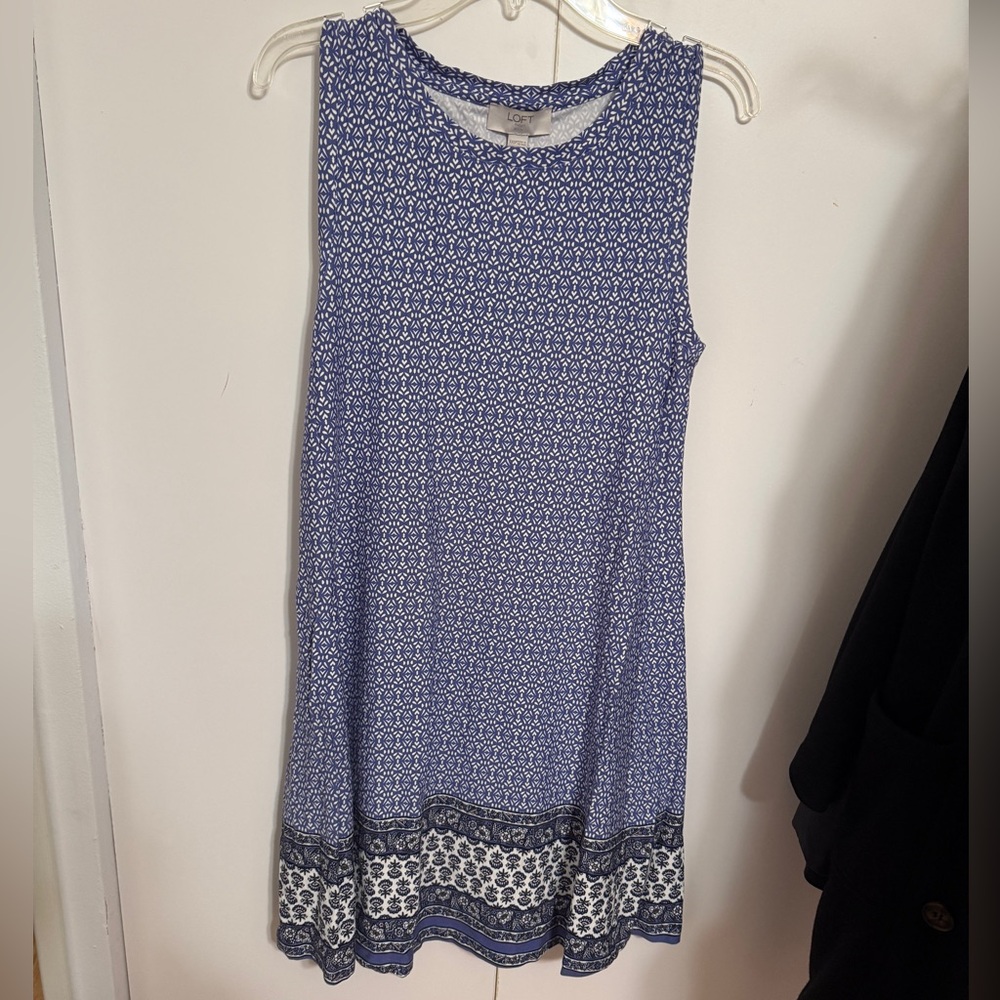 Blue sleeveless dress from Loft! Size XXS/P